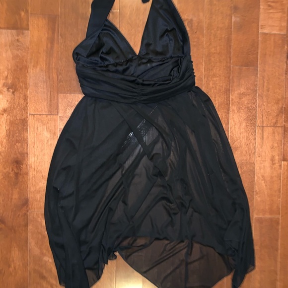 Halter Dress with Uneven Hem Line - Picture 1 of 2